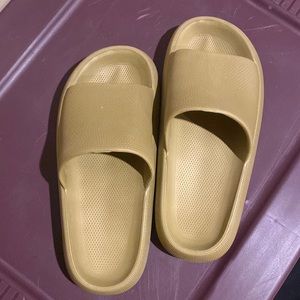 Cloud slides. Sage green. Super comfy!